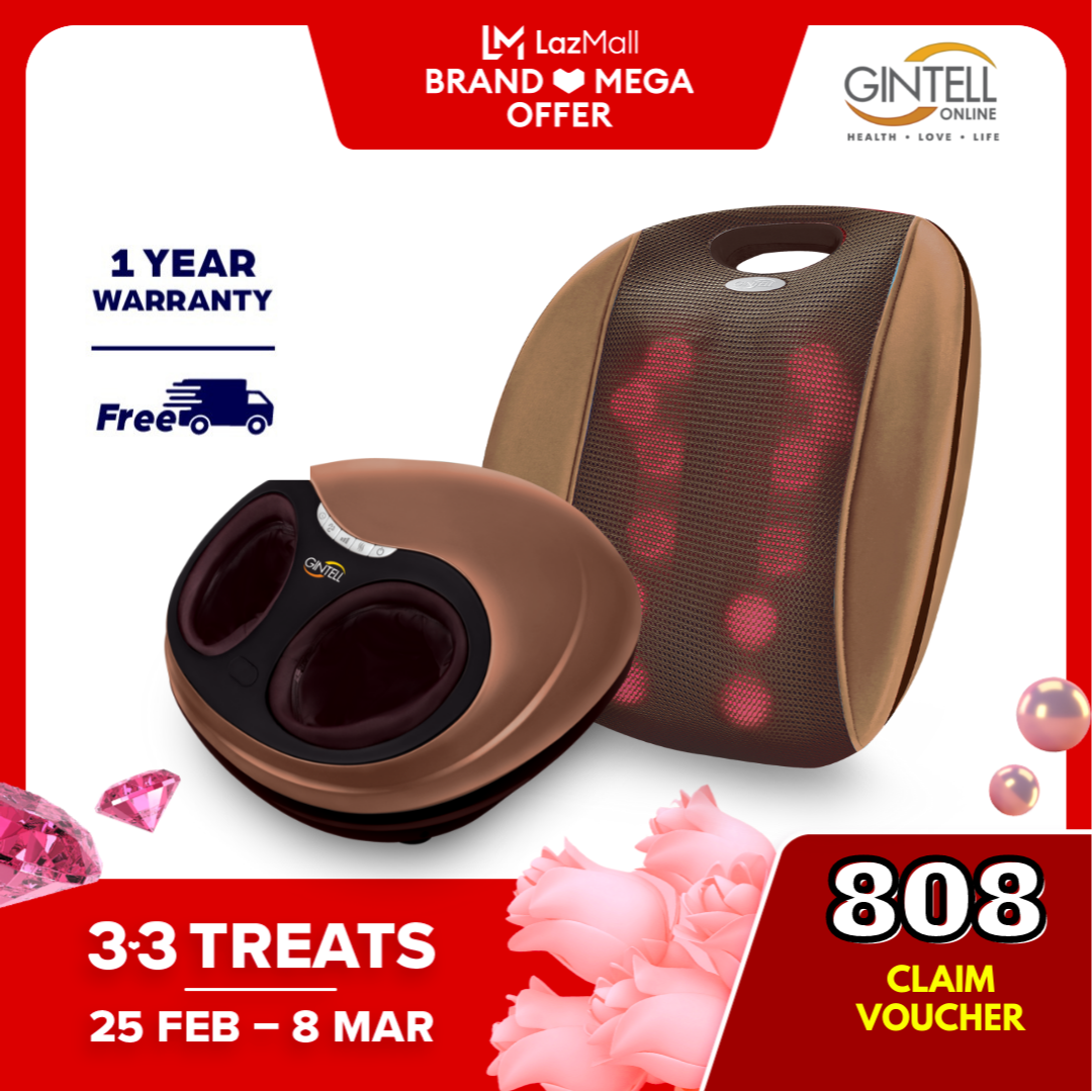 [FREE Shipping] GINTELL GBeetle EZ Foot Massager + GResto Massage Cushion