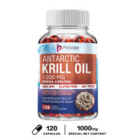 ANTARCTIC KRILL OIL - 100% Pure Premium Krill - Improves cognitive abilities cell repair and regulates blood pressure balance - Vegetarian Capsules