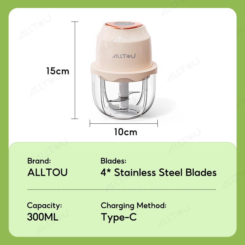 ALLTOU Baby Food Mixer Wireless Blender Type-C Food Processor 350ML For All Baby Feeding Needs 无线辅食机