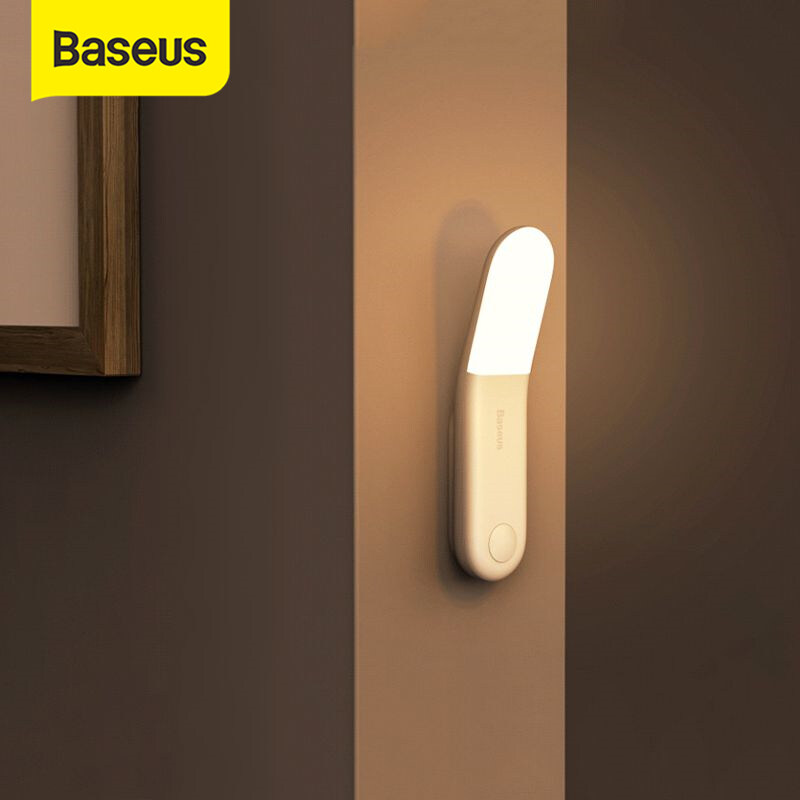 Đèn Ngủ LED Baseus, Đèn Trang Trí Cảm Biến Chuyển Động Thông Minh PIR, Dùng Cho Văn Phòng, Giường Ngủ, Cơ Thể Con Người, Đèn Ngủ Cảm Ứng Chuyển Động