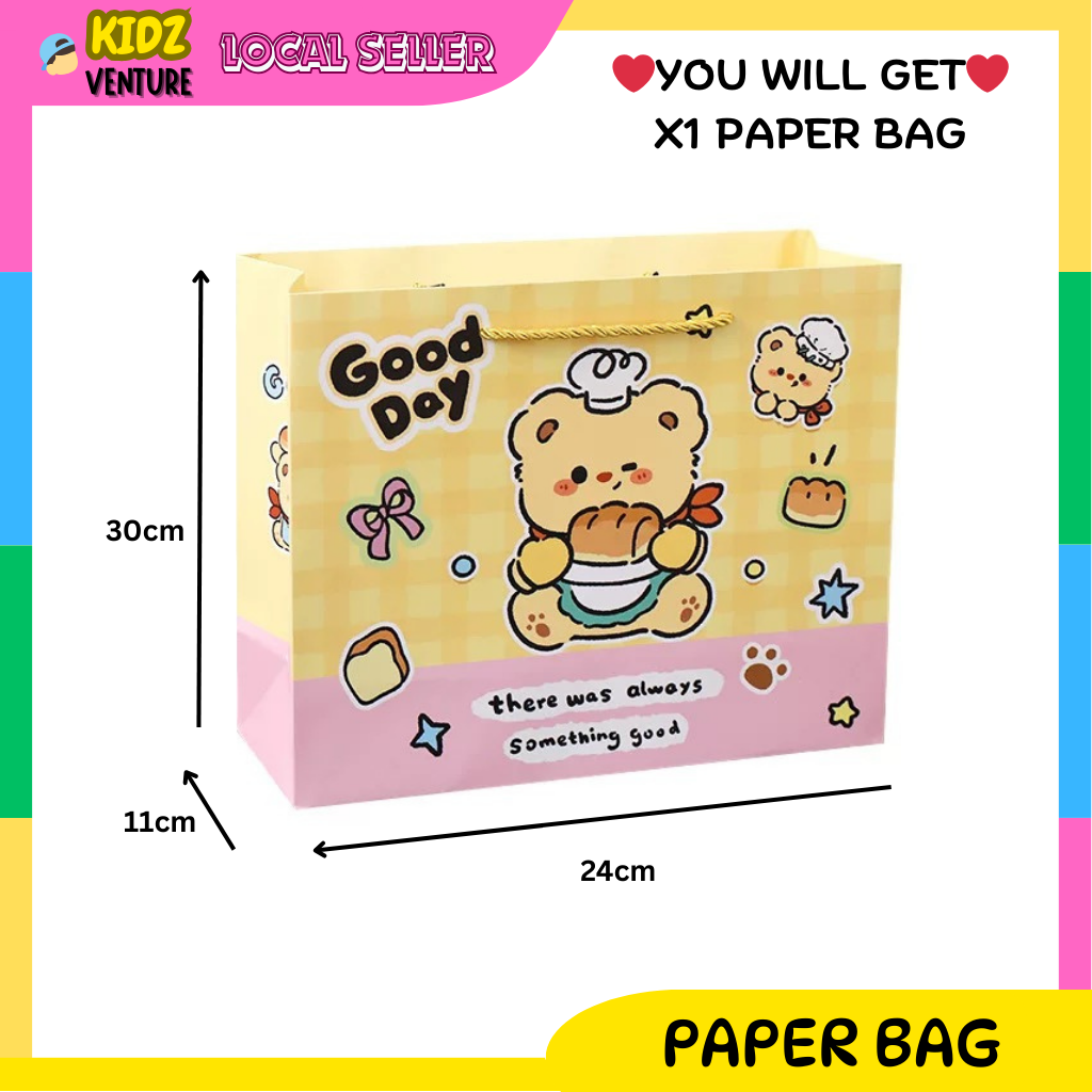 (READY STOCK)Capybara Paper Bag Large Capacity Multipurpose Hand Carry Bag Canvas卡皮巴拉卡通超大容量环保子袋 beg capybara