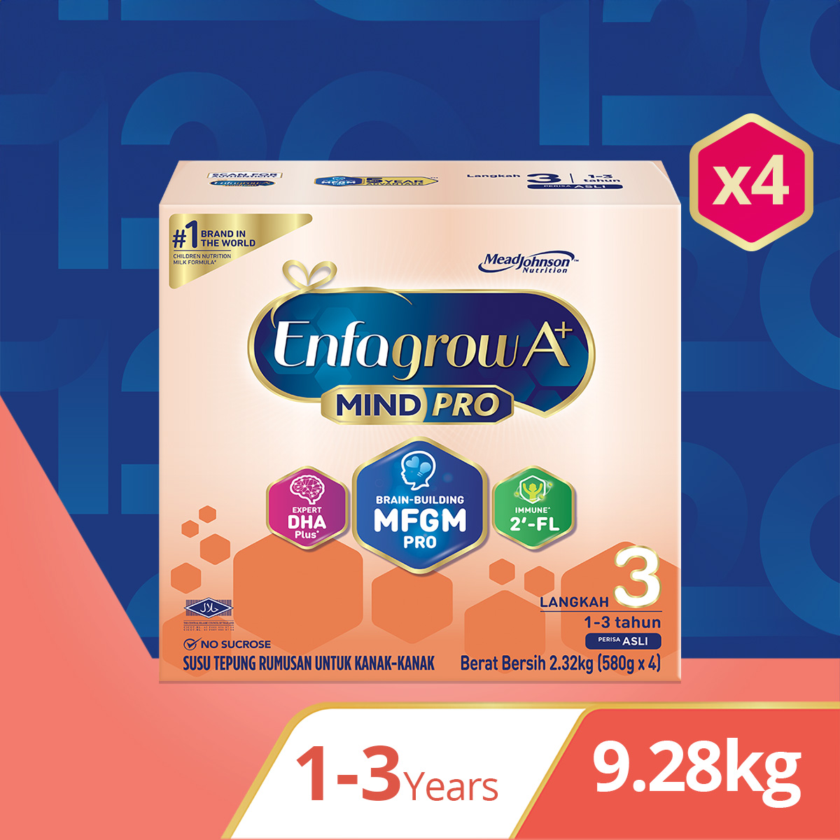 Enfagrow A+ Step 3 - 9.28kg ORIGINAL / VANILLA Susu Milk Formula Powder