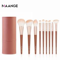 MAANGE 9 Pcs Make Up Brush Set Blush On Brush Foundation Blush Soft Fiber Wool Facial Beauty Tool For Women Cosmetic 51129