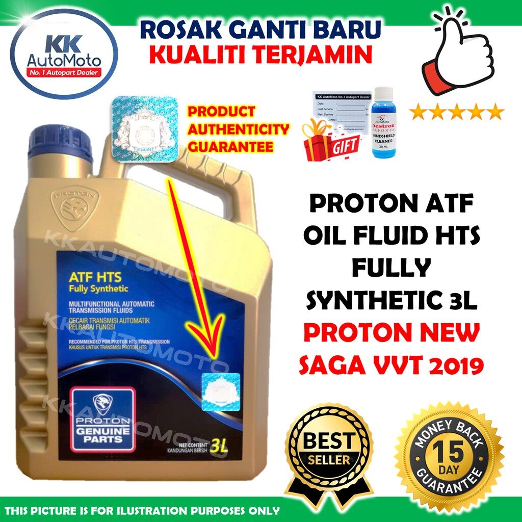 Proton ATF Oil Fluid Minyak Gear Auto HTS Fully Synthetic 3L Proton