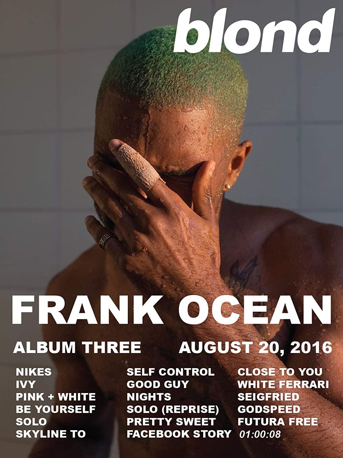Frank Ocean Poster kích thước lớn Poster tóc vàng