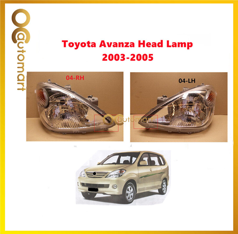 Toyota Avanza 2003-2015 Head Lamp/Headlamp Original Design Lampu Besar Kereta