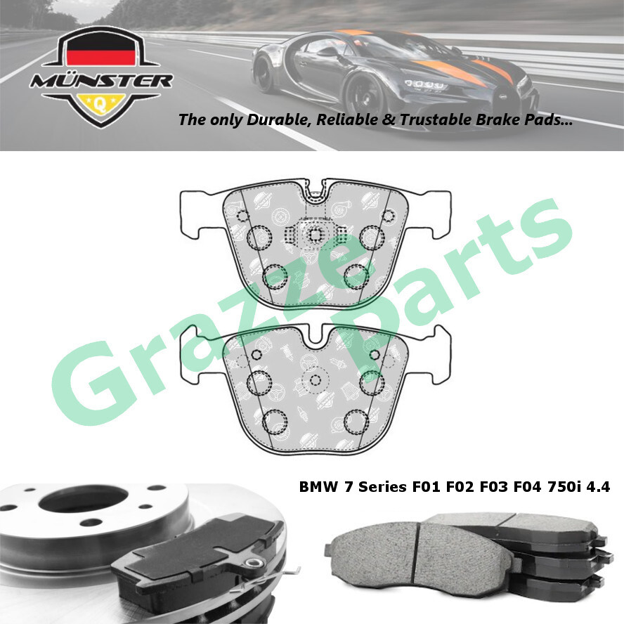 Münster Disc Brake Pad Rear for BMW 7 Series F01 F02 F03 F04 750i 4.4 2008-2015 N63B44A