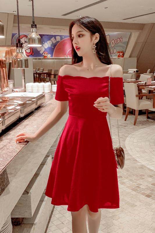 red dress korean style