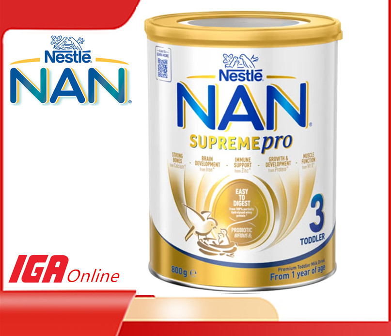[EXP 07/2027] Nestle NAN SUPREMEpro Step 3 Hypoallergenic Toddler Baby Formula 1+year Baby Milk Powder ( 800g )