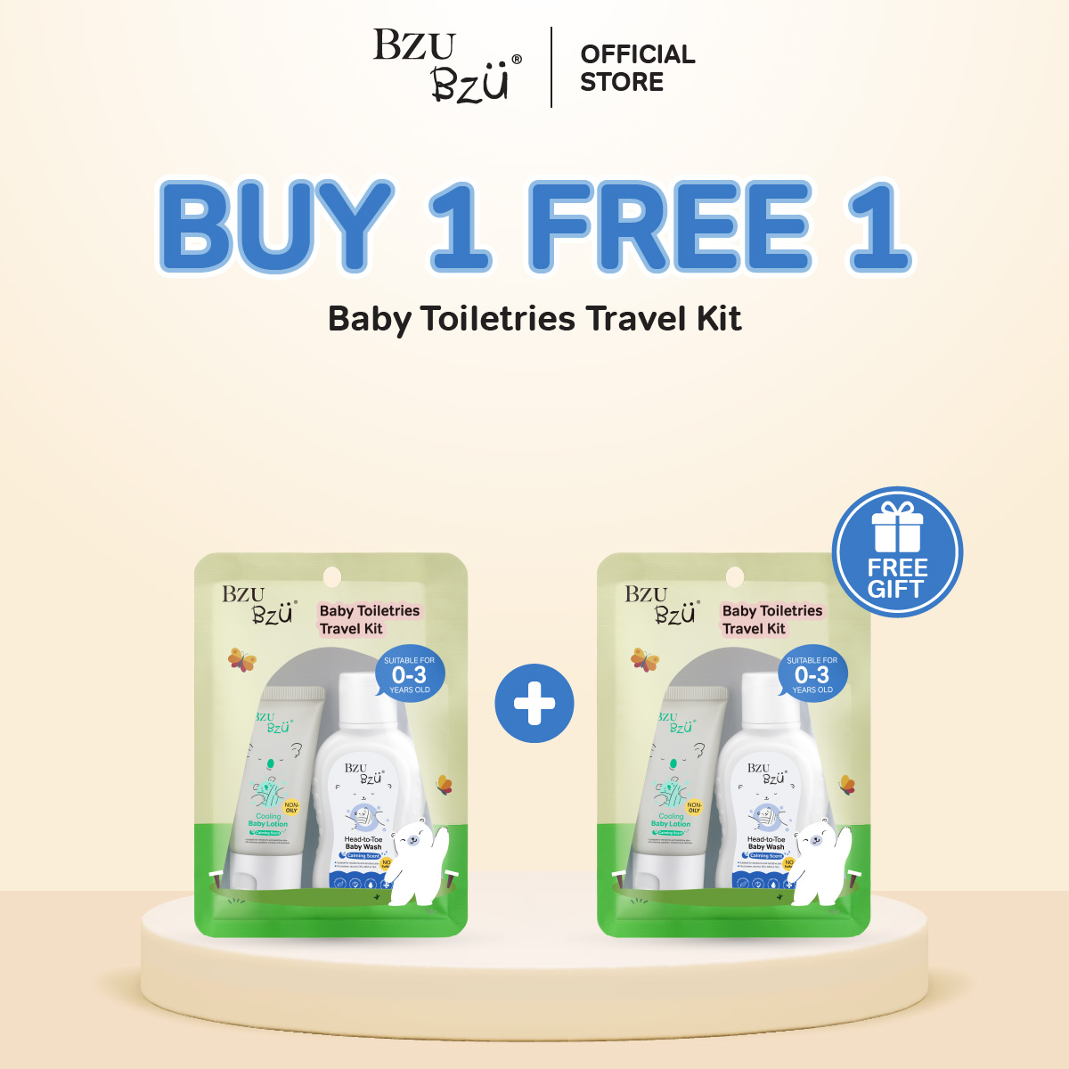 [Buy 1 Free 1] BZU BZU Baby Toiletries Travel Kit