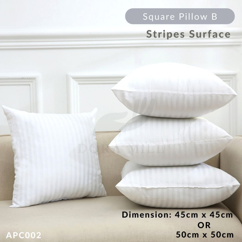 DORAMILL Premium Square Pillow Sofa Cushion Insert Multiple Size Cushion Pillow 45CM/50CM Home Decor Bantal DMSP#2