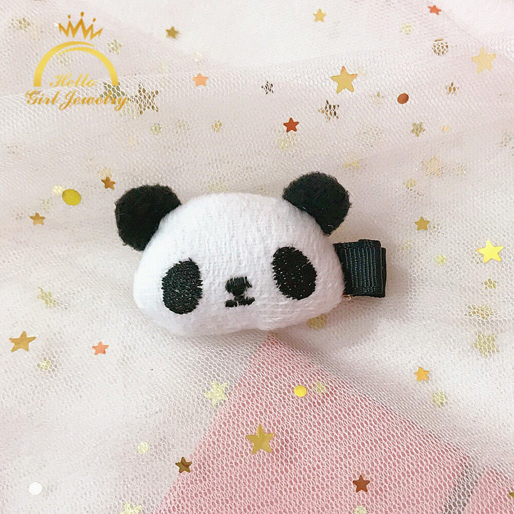 Hello Girl Jewelry Cute Panda Hair Tie Women Girls Hair Clip and Brooch for Girls Hair Accessories
