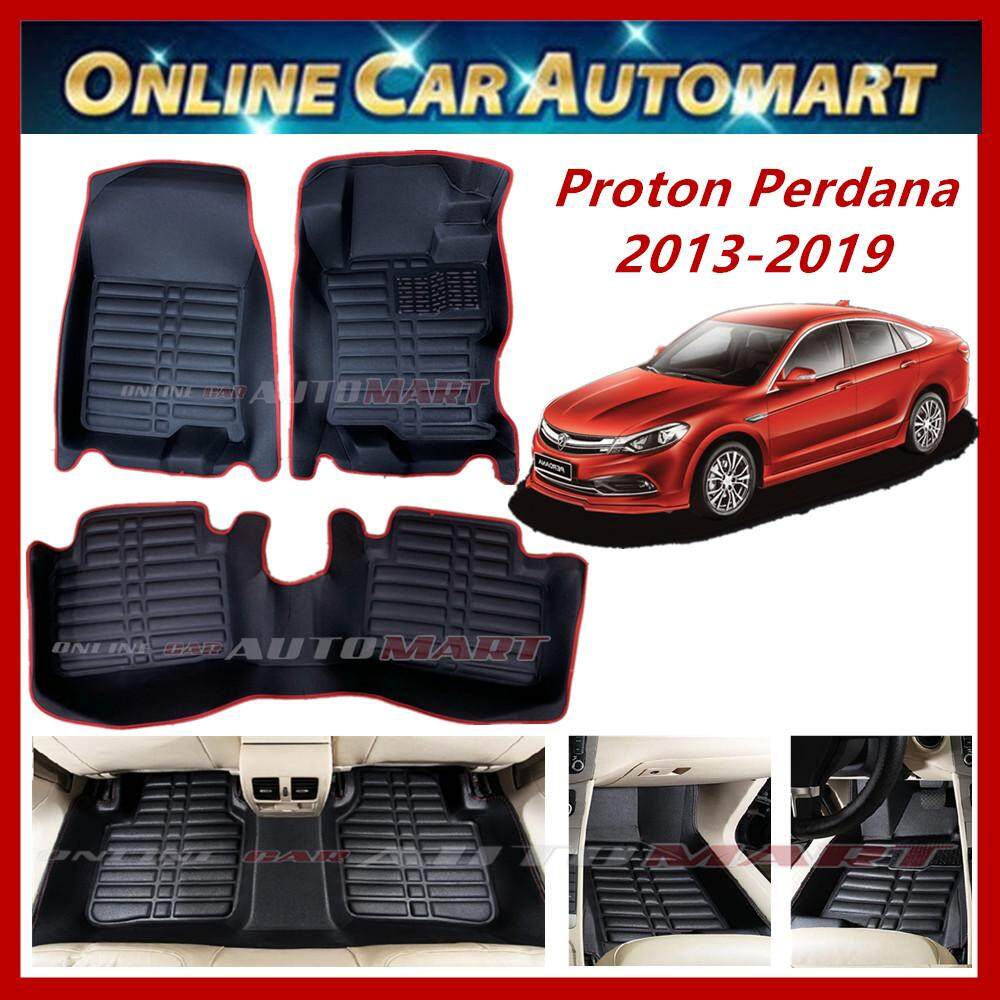 Proton Perdana(P4-90B)(2013-Present)(5D OEM car floor mat/ carpet Anti Slip (Blk/Red) (5 Seater)