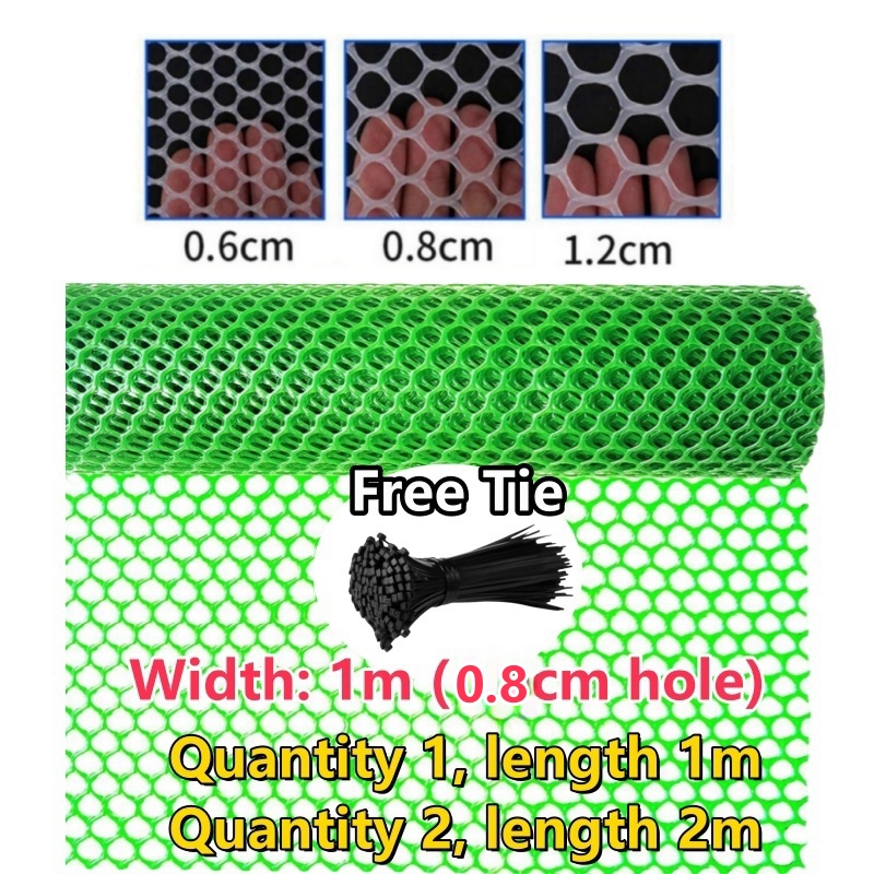 50cm 1m PVC Plastic Safety Net Cat Netting Balcony Railing Protection Net PE Mesh Baby Halang Kucing Plastik Jaring Pagar塑料网