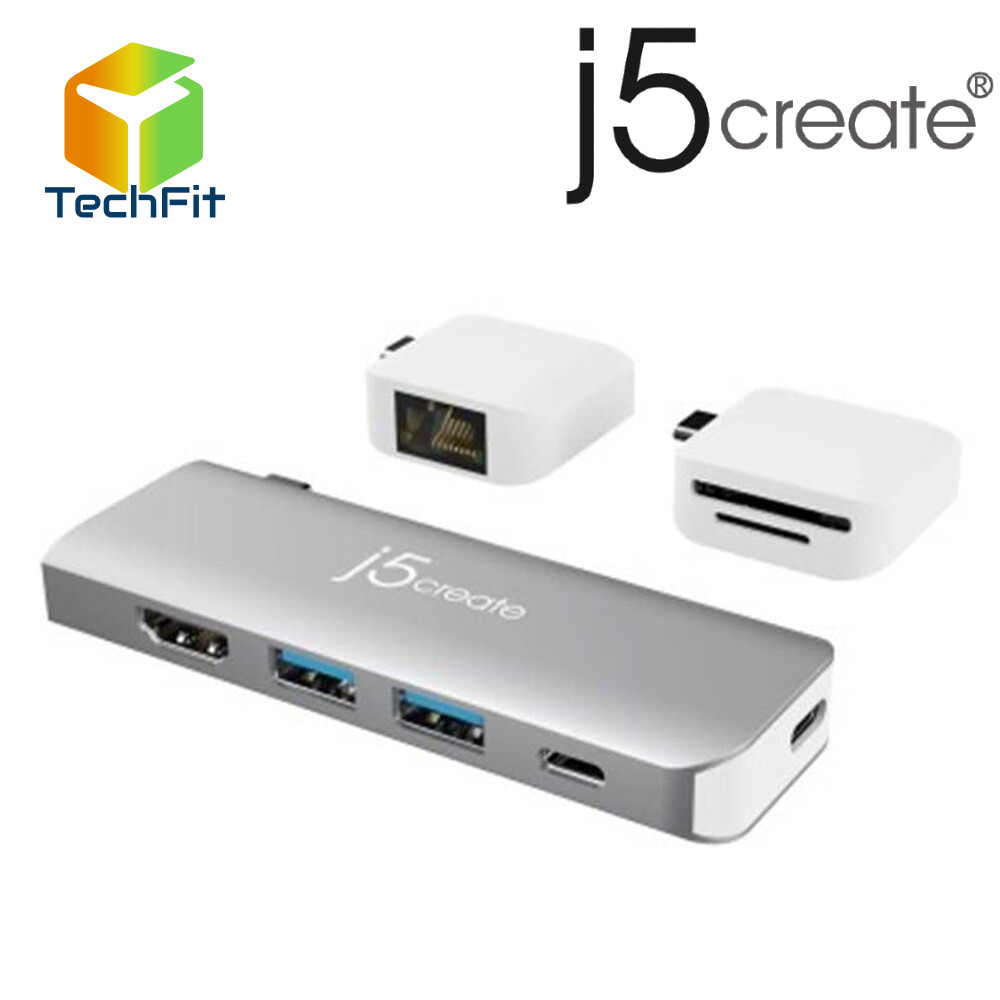 J5Create JCD387ESK ULTRADRIVE Kit USB-C™ Modular Dock 8 in 1