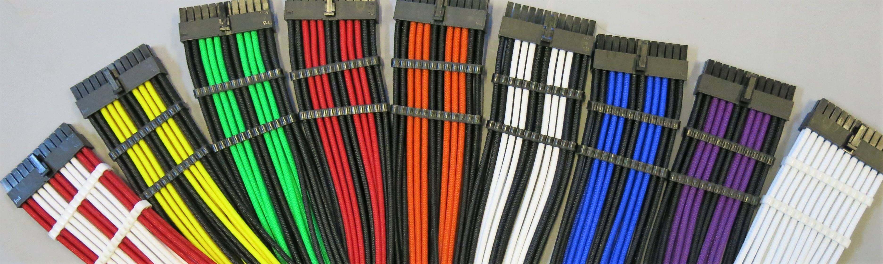 UT Sleeved Cable with 1x24P 1x4+4P 1x6+2P (Black/Green)