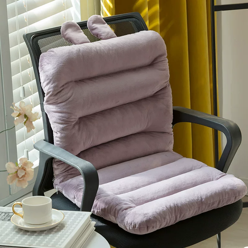 MISO Solid Color Chair Cushion Comfortable crystal velvet cushion office home sofa chair car seat cushion dining tatami mat Easy to store
