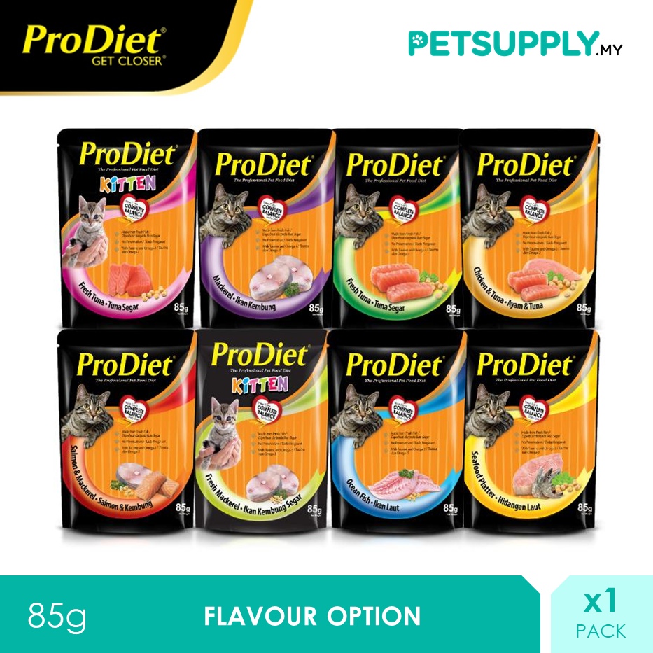 ProDiet 85G Wet Cat Food X 1 Pack [makanan kucing - PETSUPPLY.MY]