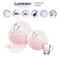 Luminarc 16Pcs Trompette Dinner Set - Pink Color (16 Pieces) [Model: V8925] - Dinnerware