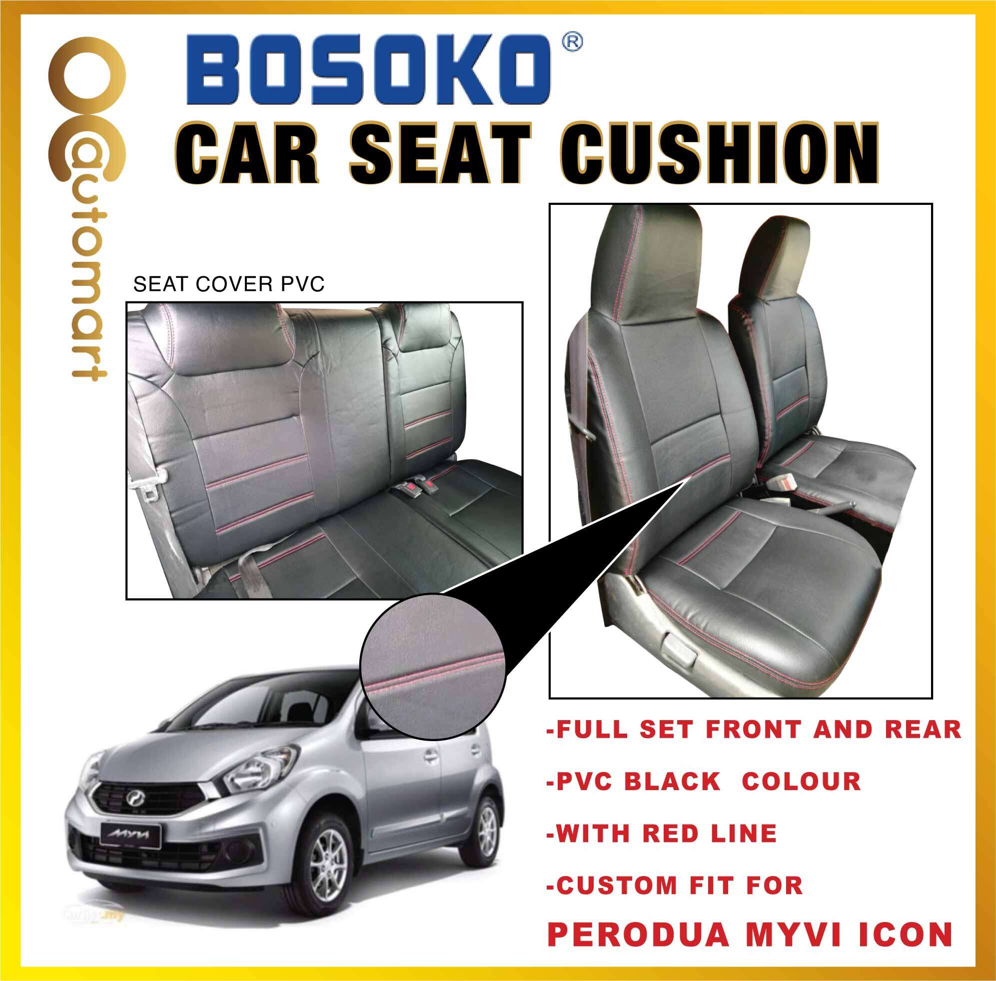 Perodua Myvi Yr 2015 Icon Custom Fit OEM Car Seat Cushion Cover PVC