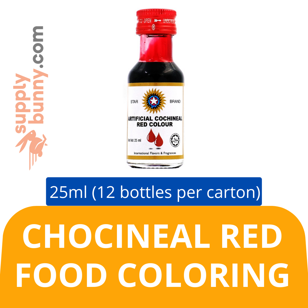 Chocineal Red Food Coloring 25ml (sold per bottle) 食用色素(洋红色) PJ Grocer Pewarna Makanan Merah Chocineal