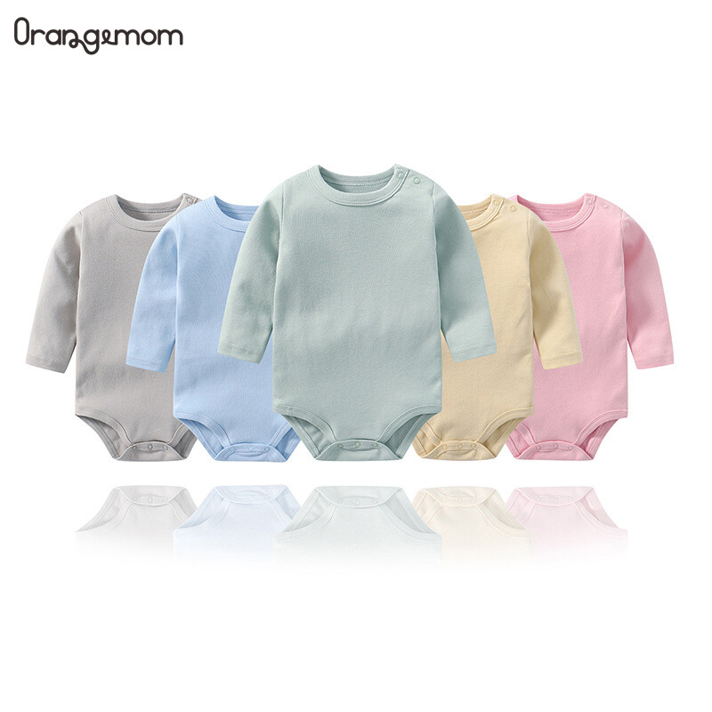Buy Online Orangemom Baby Jumpsuit Long Sleeved Cotton Baby Body Suit 0-24Months Toddler Romper 9colors Infant One-piece 2020 New Style1pcs Price Comparisons