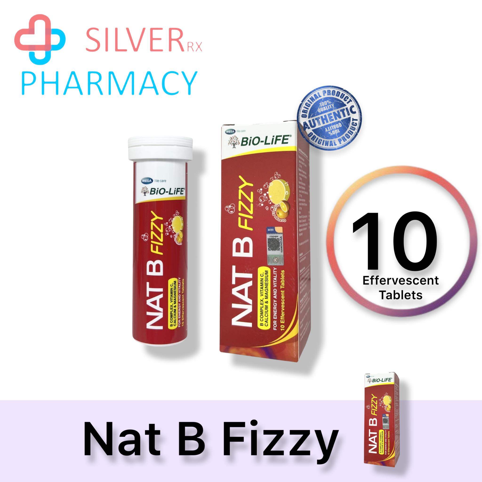 CLEARANCE [Exp 21/10/2023] Bio-Life Nat B Fizzy Orange Flavour Effervescent Tablets 10\'s [Single/Twin]