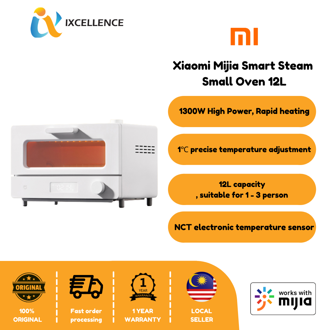 [IX] Xiaomi Mijia Smart Steam Small Oven 12L 1300W High Power High Precision Temperature Control