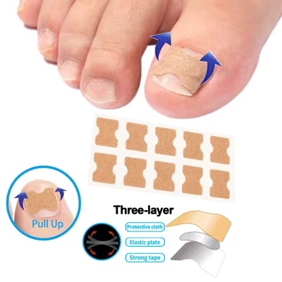 (100pcs)Ingrown Toenail Corrector Stickers Foot Care Stickers Non Glue Toenail Patch Adhesive Toenail Correction Pedicure Toe Nail Treatment Elastic Patch Sticker