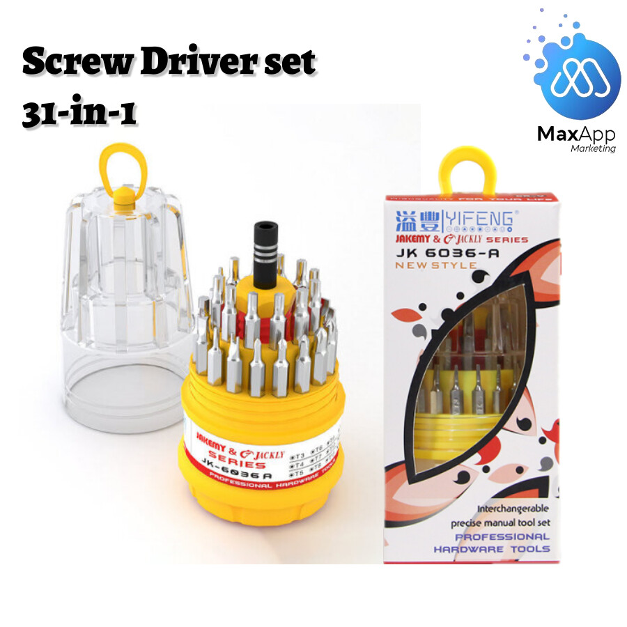 (READY STOCK) Screw Driver set 31-in-1 Professional Hardware multifunction screwdriver mobile phone computer repair kits