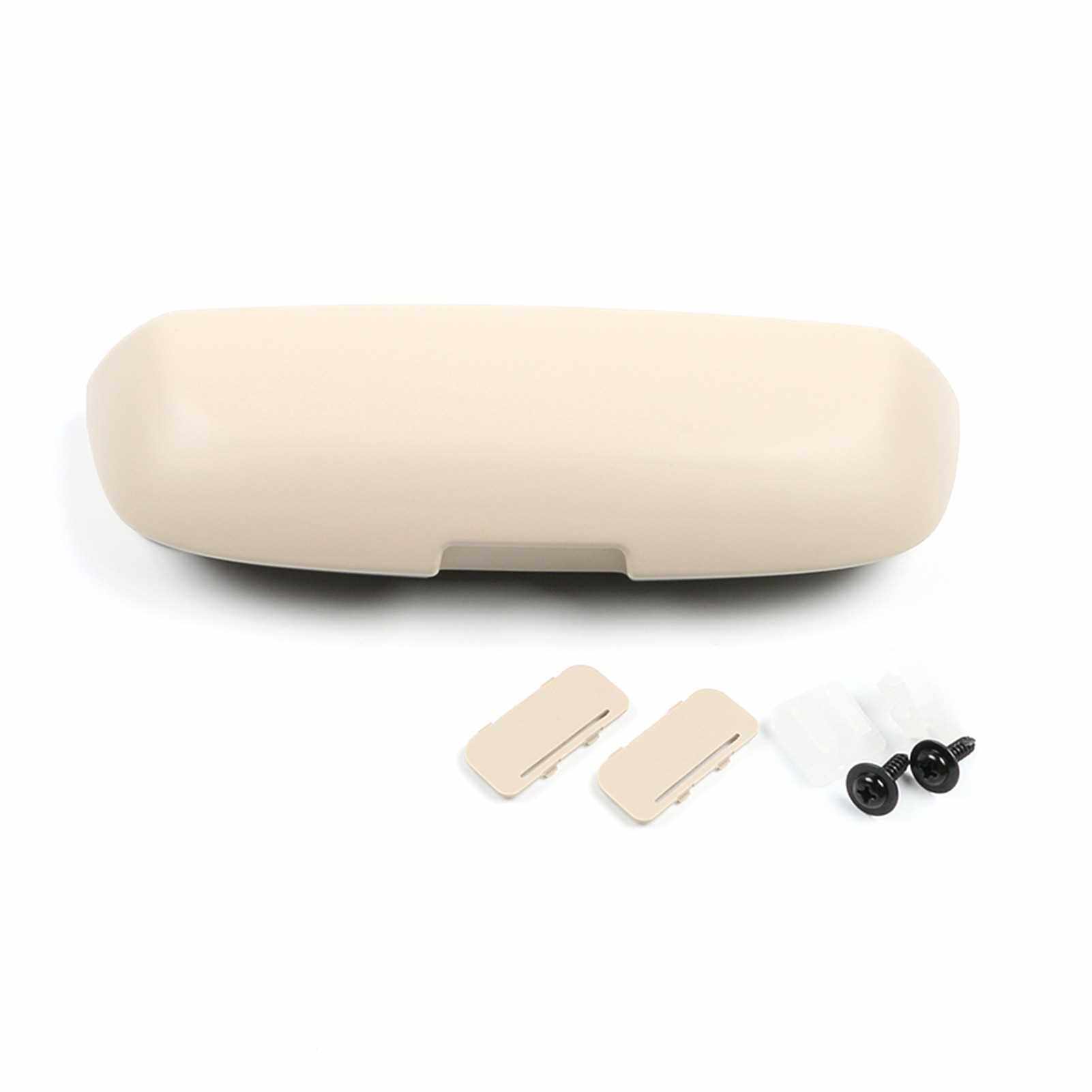Sunglasses Holder Glasses Case Storage Box Overhead Grab Handle Replacement for BMW 1 3 5 6 7 X3 X5 X7 Series (Beige)