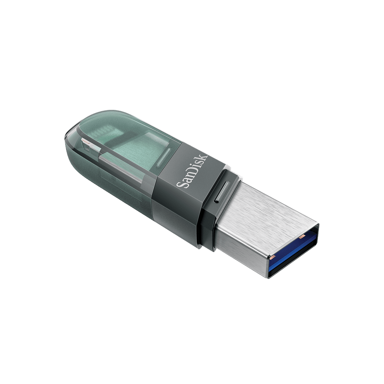 Sandisk OTG Flash Drive iXpand Flip with USB 3.1 and Lightning Connection, Compact Size, iXpand Drive Support, Plug and Play