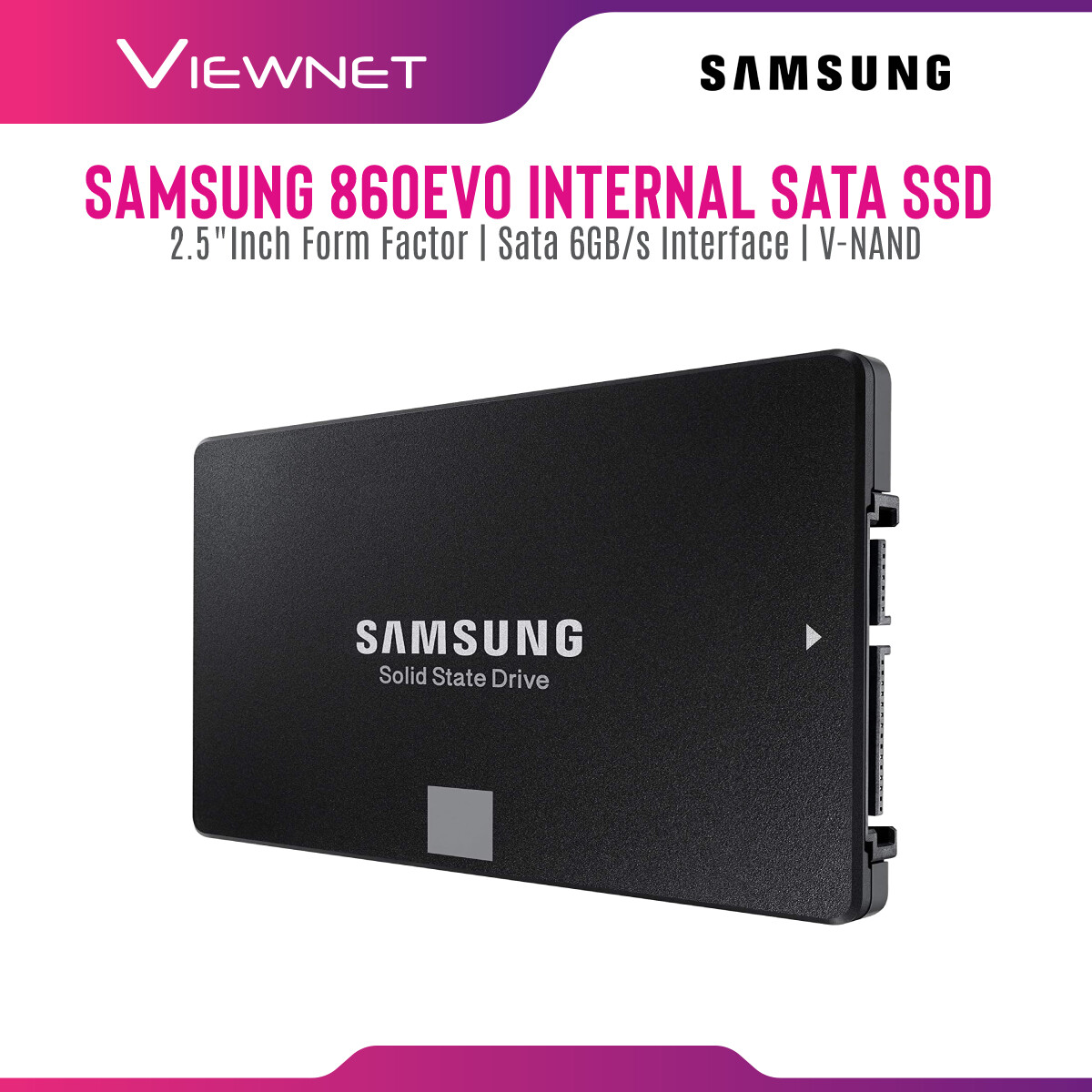 Samsung Internal SSD 870 EVO SATA III 2.5 inch V-NAND 3 bit MLC Internal Solid State Drive (250GB/500GB/1TB/2TB/4TB) Up to 550MB/s Internal SSD