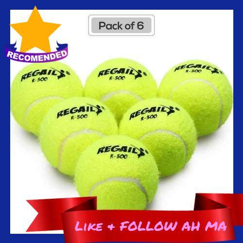 Best Selling Pack of 6 Pressureless Tennis Balls with Mesh Bag Rubber Bounce Training Practice Tennis Balls Pet Toy (6)