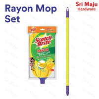 MAJU 3M Scotch Brite Rayon Strip Mop Jalur Penyerap 3x Water Absorbent Non Woven Strip Floor Cleaning Mopping Mop Lantai