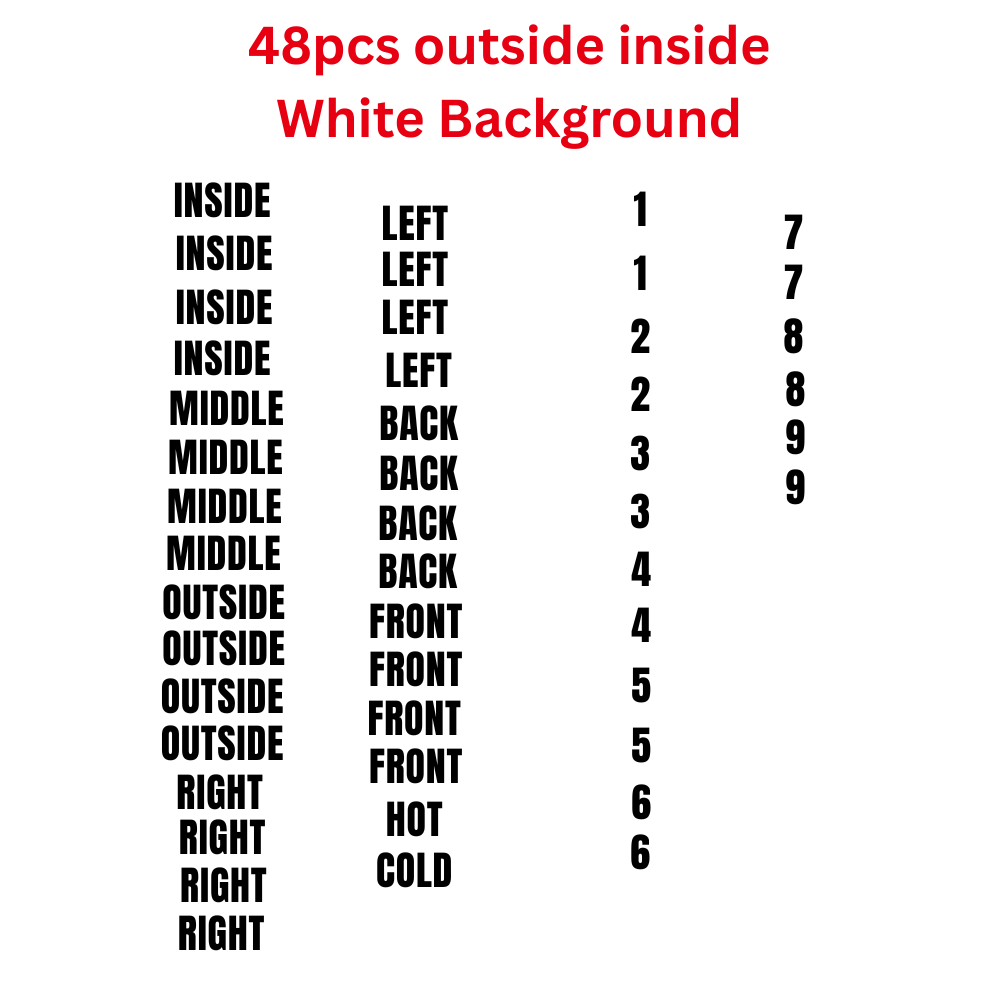 Suis Sticker Sticker Label Switch Plug / Socket Symbol & Word for Whole House | Waterproof Transparent