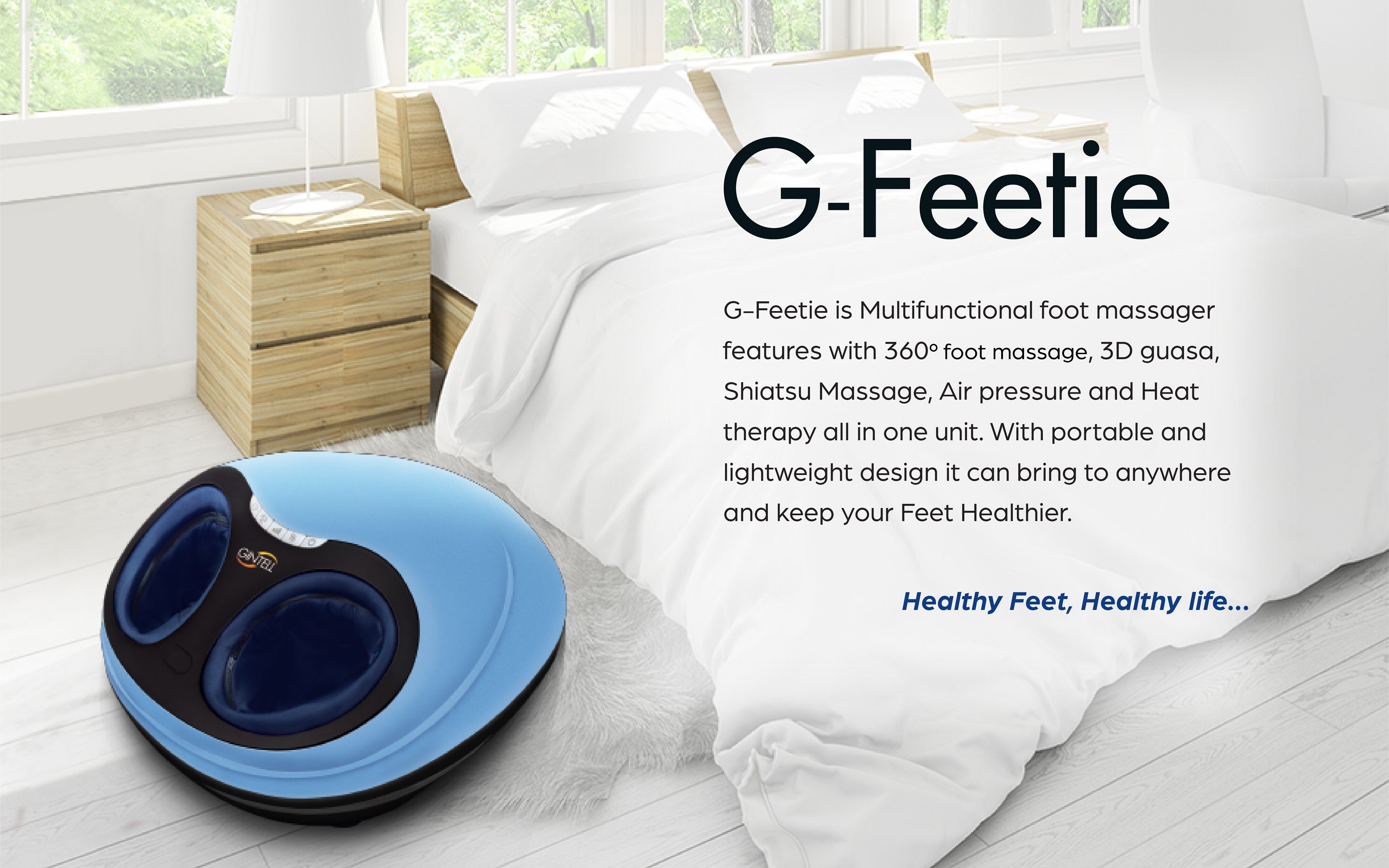 【FREE SHIPPING】GINTELL G-Feetie Foot Massager