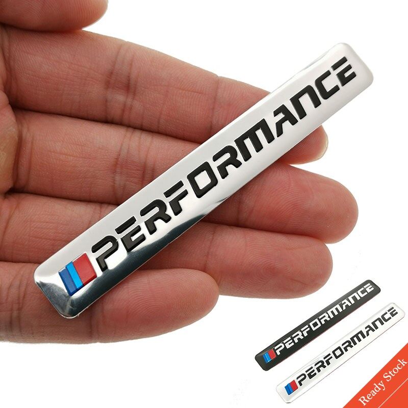 Hot 2pcs 3D M Performance BMW Car Interior Metal Emblem Sticker Logo