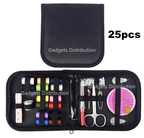 25pcs 97pcs Mini Sewing Line Needles Thread Scissor Accessories Home Tool Kit Set w/ Carrying Zipper Bag 2681.1 2977.1