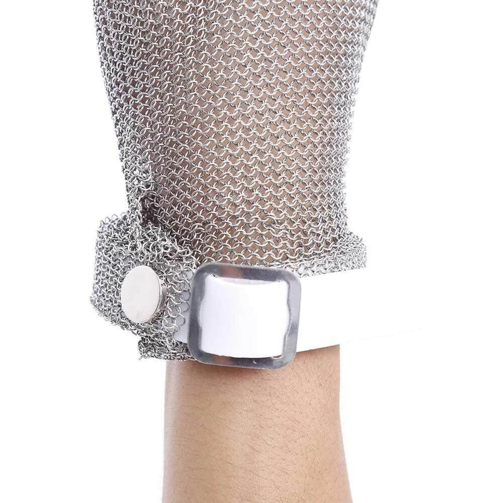 Best Selling Plastic Belt Stainless Steel Mesh Glove Cut Resistant Chain Mail Protective Anti-Cutting Glove for Kitchen Butcher Working Safety