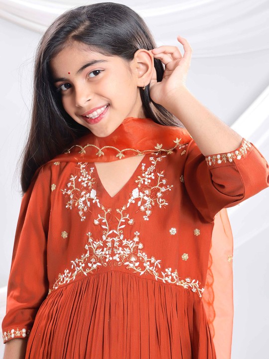 READY STOCK 🤩Lilz India Couture KIDS LOVELY KURTI 3pcs/SET ALIA CUT ANARKALI COLLECTION