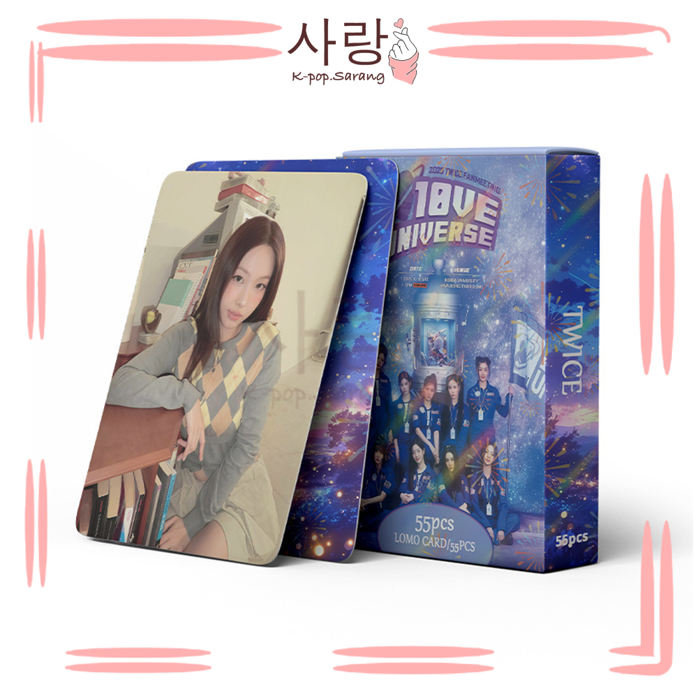 55pcs TWICE《10VE UNIVERSE》Blue Group LOMO Card Set Collection Kpop Nayeon Jihyo Tzuyu Sana Momo Mina Jeongyeon Dahyun Chaeyeong Photocard Kad Foto