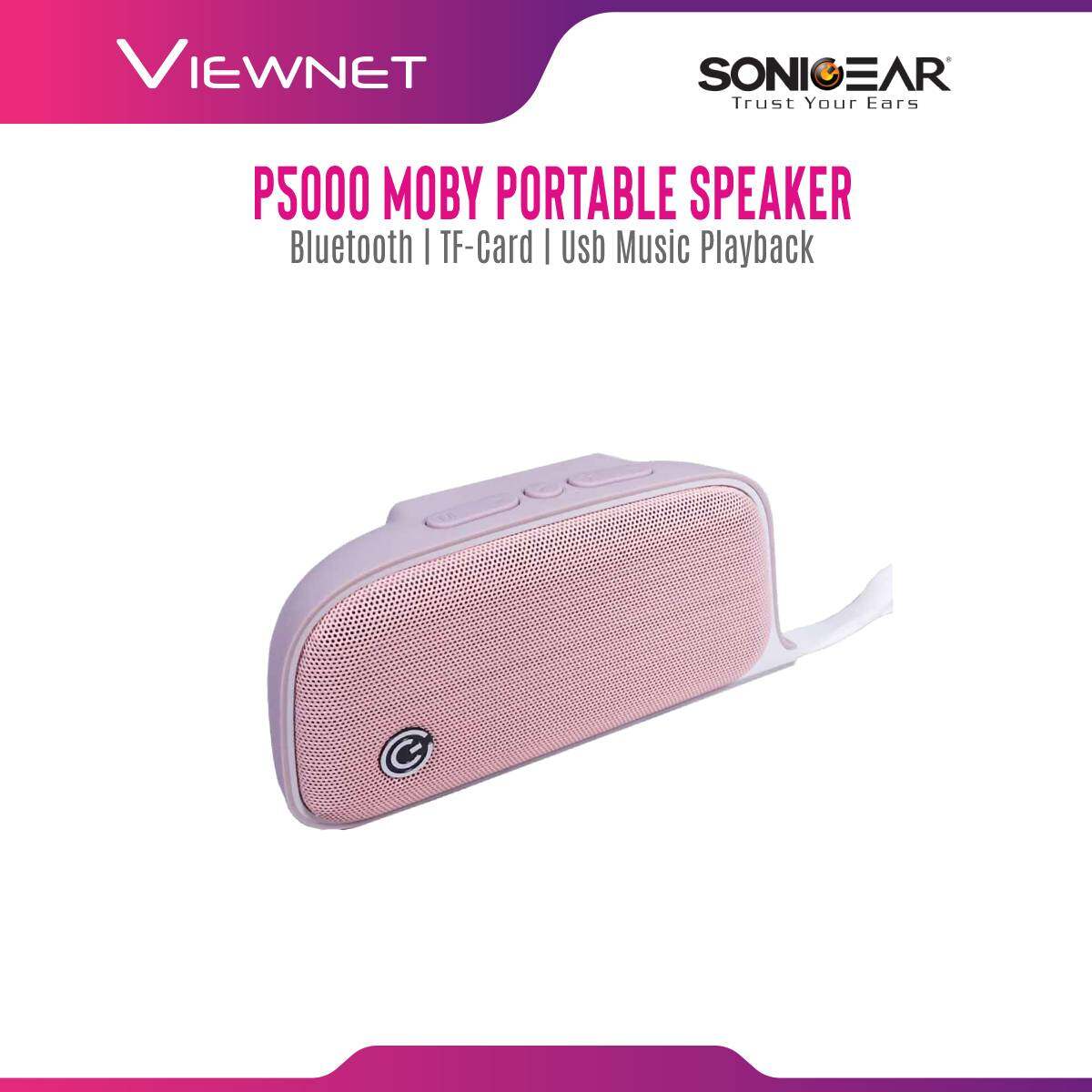 Sonic Gear P5000 Moby Rechargeable Bluetooth Portable Speaker Wth FM Radio/TF Card/USB Music Playback