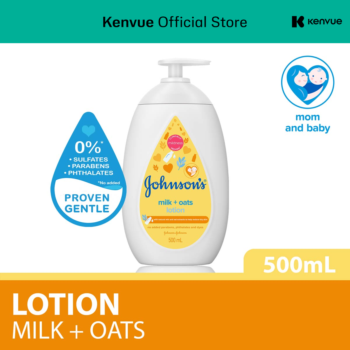 Johnsons Baby Lotion Milk + Oats 500ml