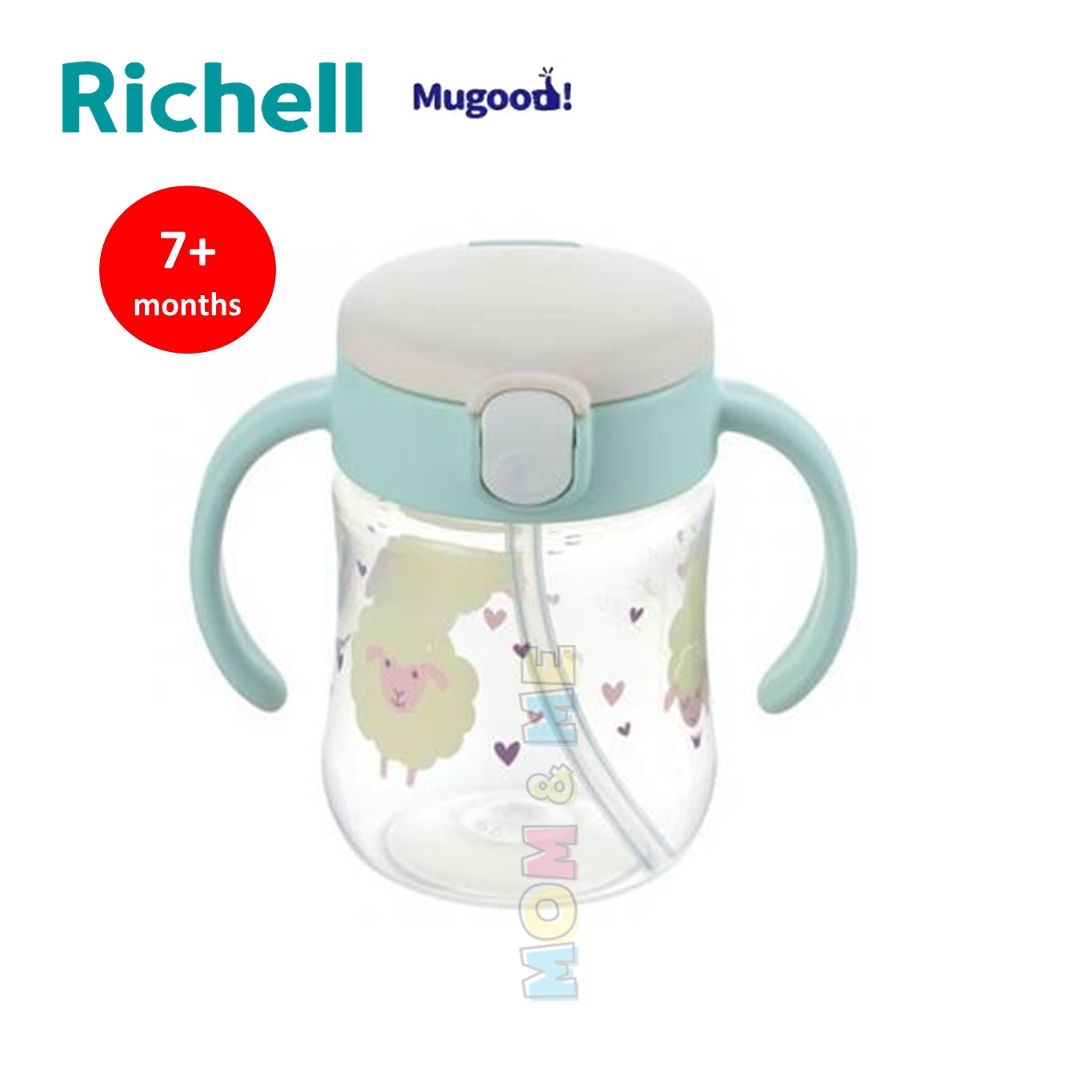 Richell MUGOOD Straw Cup / Direct Drink Cup 7m+ Baby Kids Bottle 200ml