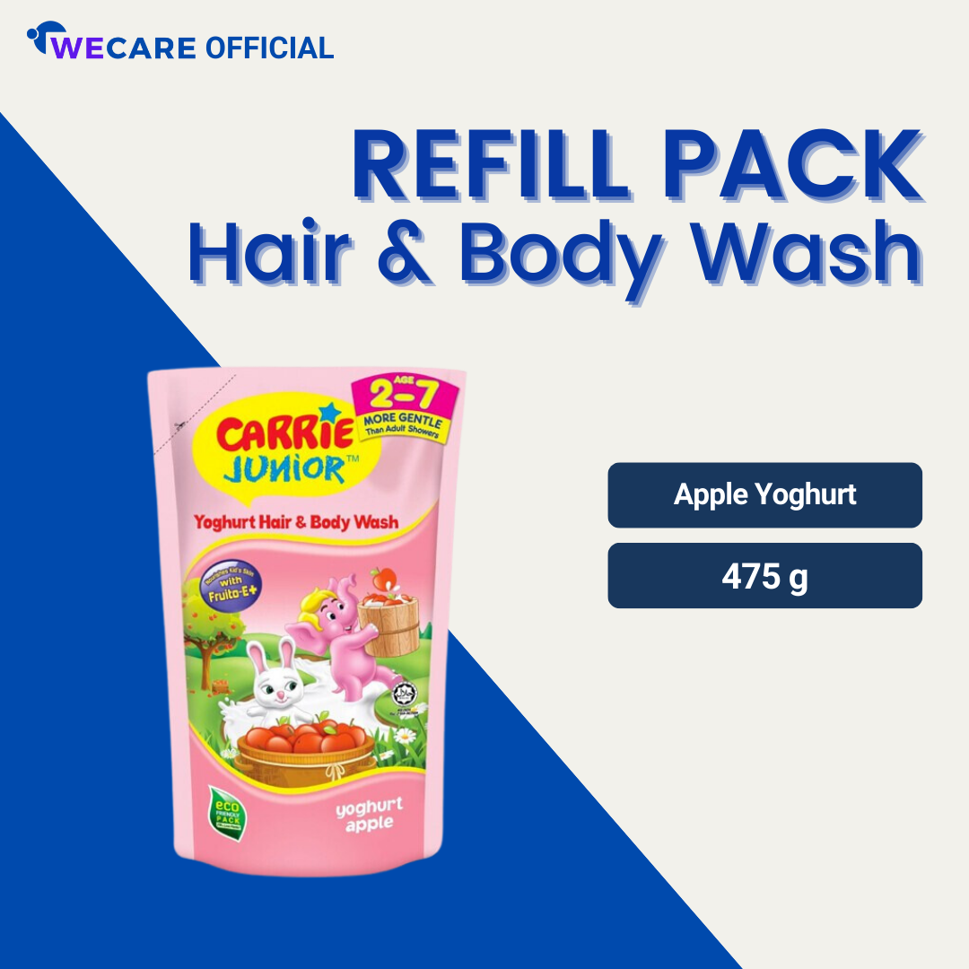 Carrie Junior Baby Hair & Body Wash Refill Pack (475g / 500g) - 7 Variants | We Care