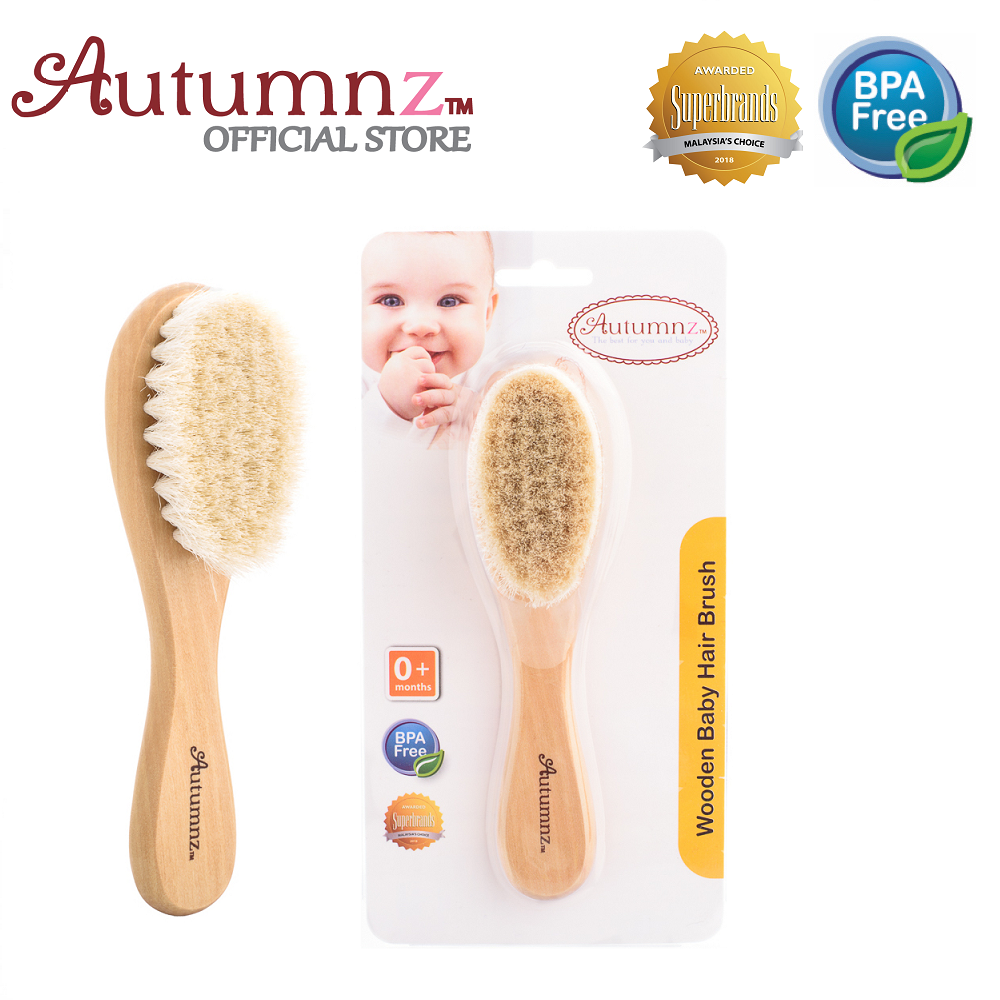 Autumnz Wooden Baby Hair Brush