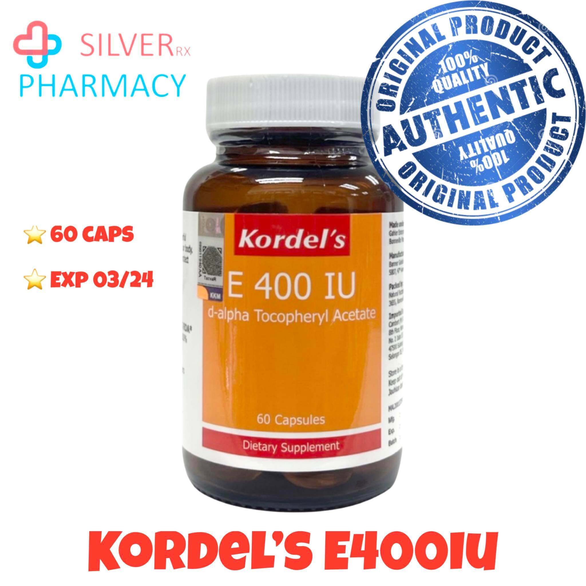 [Exp 03/2024] Kordel\'s Vitamin E 400IU 60 capsules