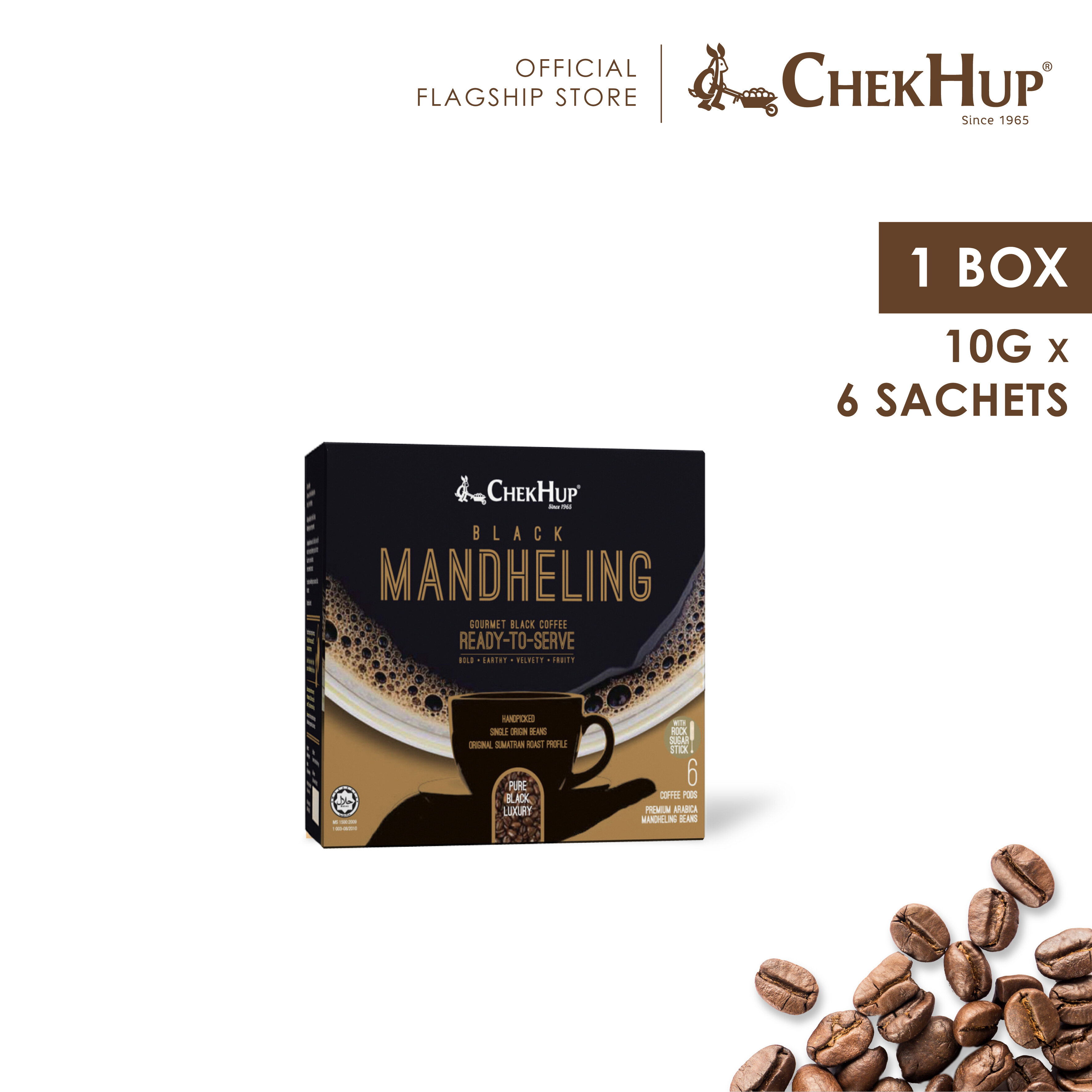 Chek Hup Black Mandheling Gourmet Black Coffee 10g x 6s