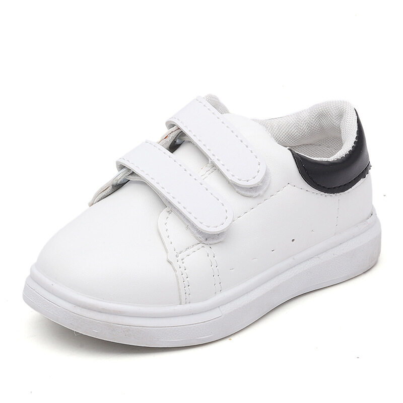 [พร้อมสต็อก] 2021ฤดูใบไม้ผลิแฟชั่นรองเท้าเด็กเด็กกีฬารองเท้าหญิง Velcro รองเท้าสีขาวเด็กสบายๆรองเท้าผ้าใบ